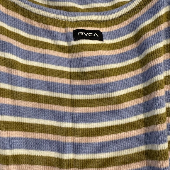 RVCA Gray and Yellow Striped Midi Dress - Picture 7 of 10